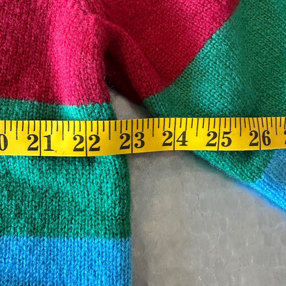 YITAI Stripe Cardigan with Flower Buttons – L (Cream/Pink/Green/Blue/Orange Mult - Picture 5 of 7